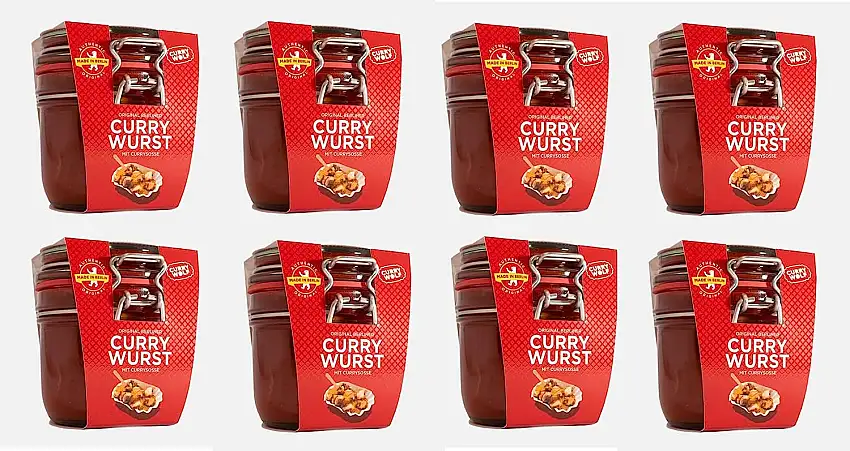 Original Berliner Currywurst im hochwertigen Bügelverschlussglas (8x220g)