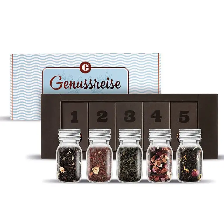 Geschenkset Tee – das perfekte Geschenk für Tee-Liebhaber – Tee-Geschenkbox – das ideale Weihnachtsgeschenk– Tee-Set Genussreise