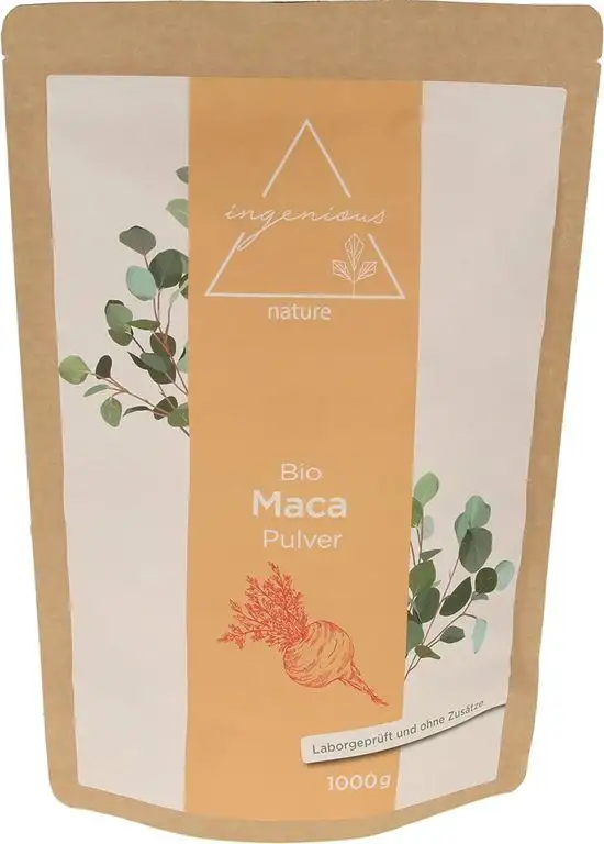 ingenious nature® Laborgeprüftes Bio Maca Pulver 1000g - von der roten Maca Wurzel - 100 % rein, ohne Zusätze, roh, aus Peru. Angebaut auf über 4400m. Vorrat für 200 Tage.