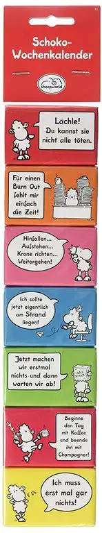 DIE GESCHENKEWELT Schoko-Wochenkalender WORTHELDung (1 x 52,5 g)