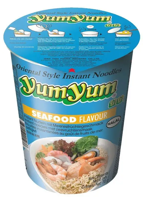 Cup Nudeln mit Seafood / Meeresfrüchten - yum yum 70g