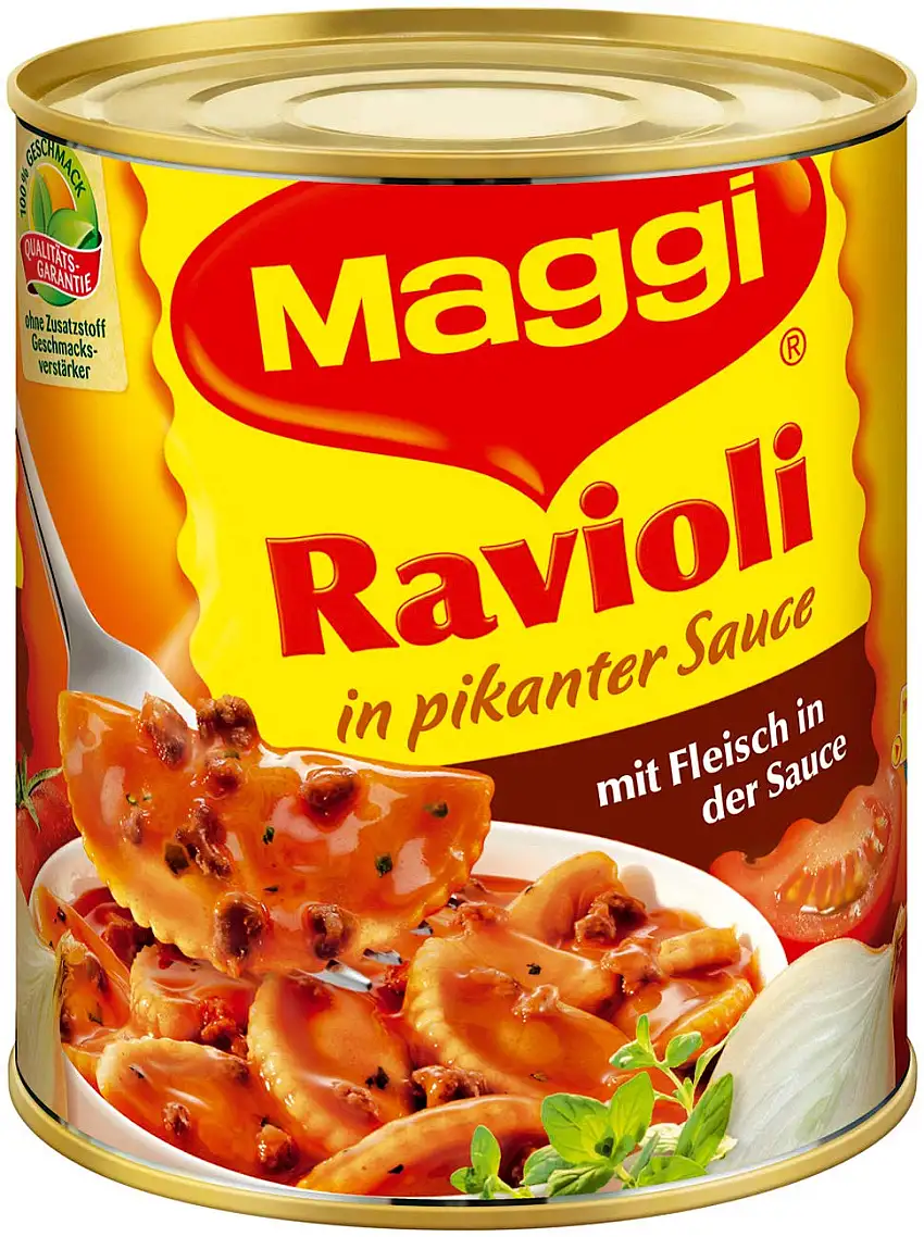 Maggi Ravioli in pikanter Sauce
