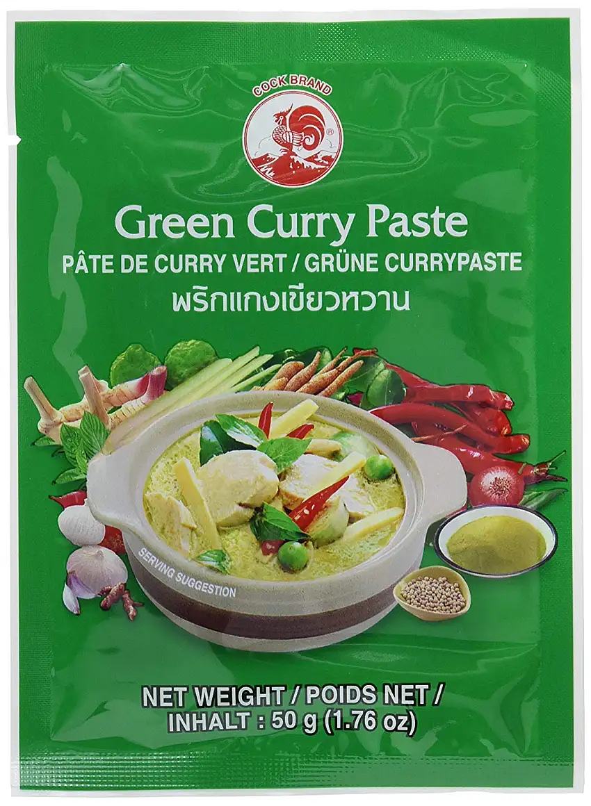 12er Pack COCK Brand Grüne Curry Paste [12x 50g] Green Curry Paste