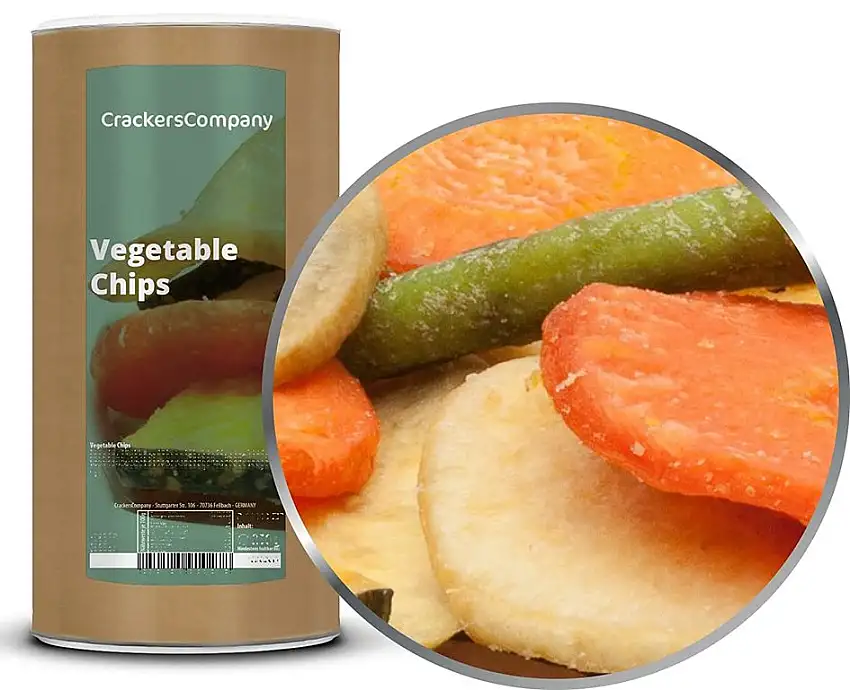 1 x 250g Gemüsechips bunte Gemüsemischung aus Süßkartoffel Kürbis Karotte Taro Bohne fettarm vegetarisch vegan glutenfrei laktosefrei Premium Qualität