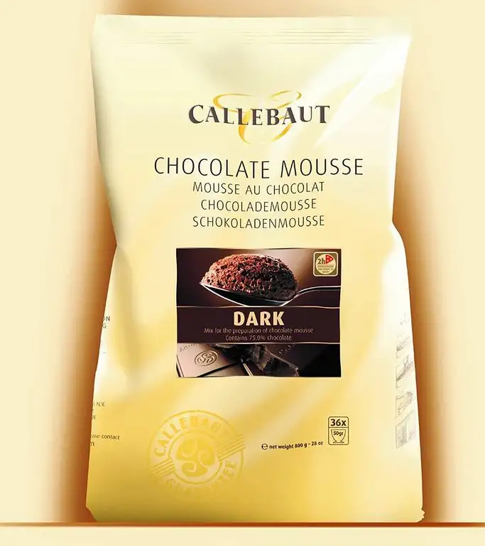 Callebaut dunkle Schokoladenmousse Pulver