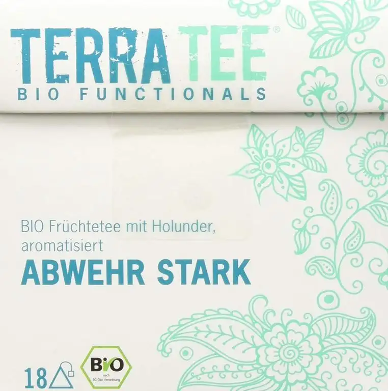 Terra Tee Bio Functionals Früchtetee mit Holunder - Abwehr Stark, 4er Pack (4 x 40 g)