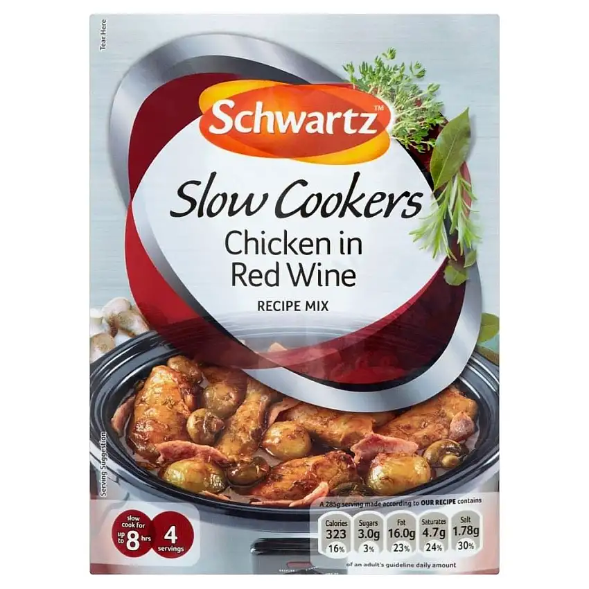 Schwartz Raclettgeräte Hähnchen in Rotwein Rezept Mix (35g) - Packung mit 2