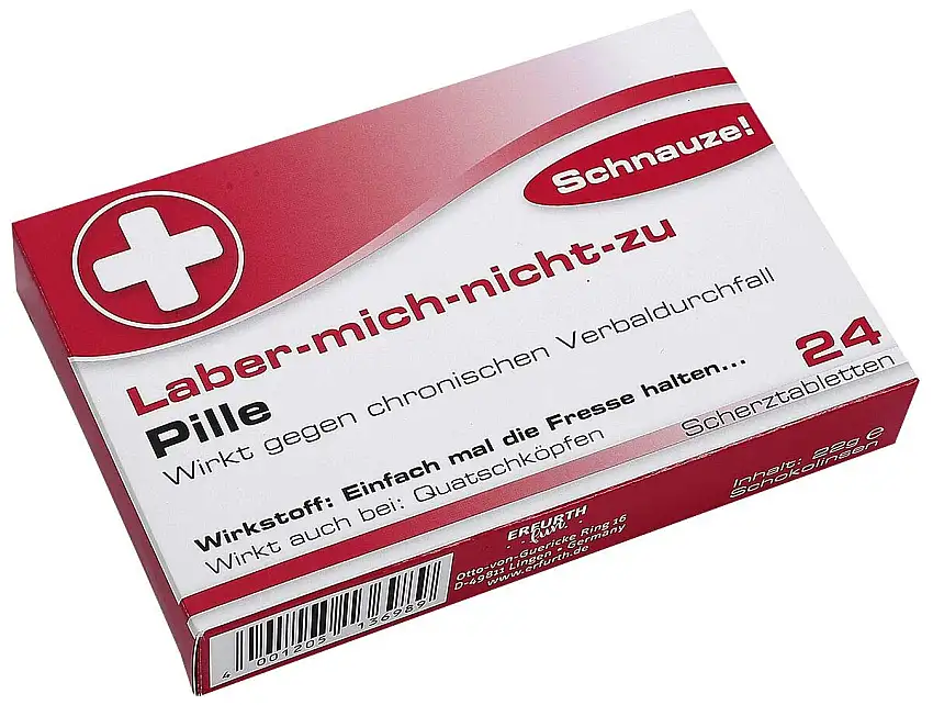 Lustige Pillen LABER MICH NICHT ZU Pille 2er Set, als Geburtstagsgeschenk. Spaß, Anti Stress, gute Laune, Junggesellenabschied Mann und Frau. mit John Silver® Orakelsprüchen