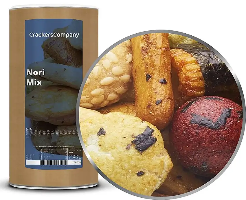 1 x 250g Sushi Reiscracker Nori Mix Snackmischung laktosefrei fettarm