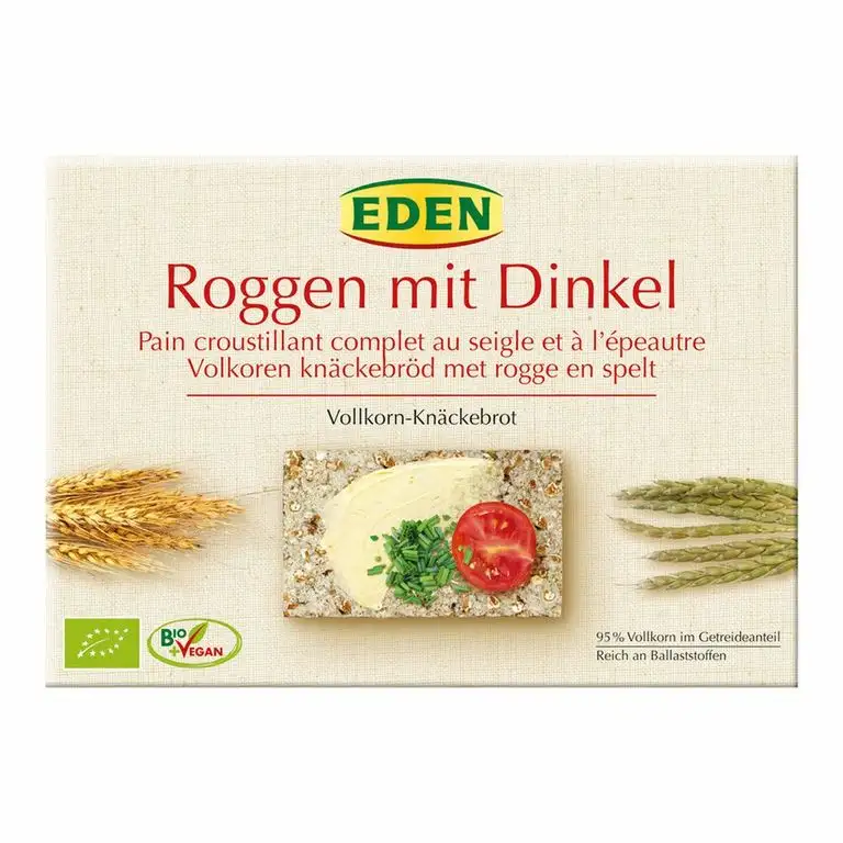 Eden Bio Roggen Dinkel Vollkorn Knäckebrot 250g