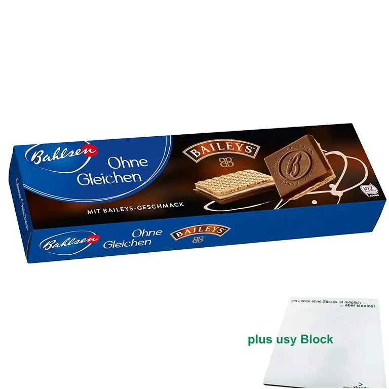 Bahlsen Ohne Gleichen Baileys (125g Waffelkekse mit Baileys-Geschmack) + usy Block
