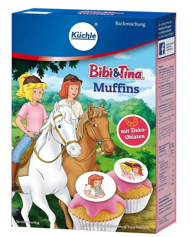 Backmischung mit Zubehör BIBI & TINA (12 Muffins / 340 g) KOMPLETT - SET