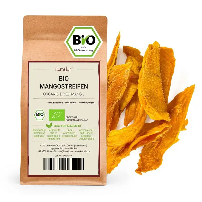 1kg BIO Mango getrocknet, ungeschwefelt und ungezuckert - getrocknete Mango (dried mango) ohne Zucker
