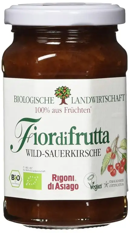 Rigoni di Asiago Fiordifrutta - Fruchtaufstrich - Wild-Sauerkirsch Bio, 1er Pack (1 x 250 g)
