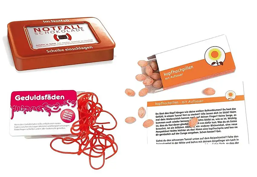 yagma Sei Stark - Gib mir Kraft Notfallpaket (Kopfhochpillen, Geduldsfäden, Notfallschokolade)