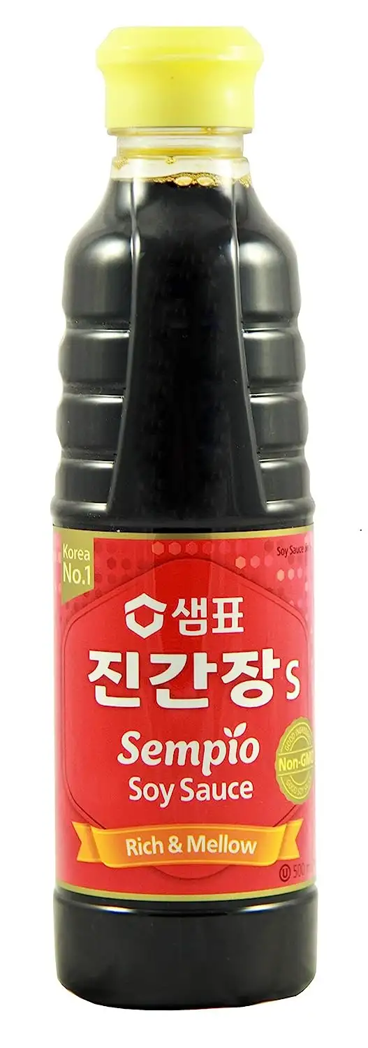 yoaxia ® - [ 500ml ] SEMPIO JIN S Sojasauce / Koreanische Sojasoße / Soy Sauce / ohne Einsatz genetischer Modifikationstechniken
