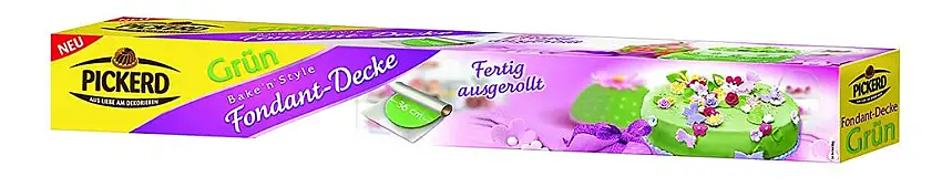 Pickerd Fondant Decke, grün, 3er Pack (3 x 430 g)