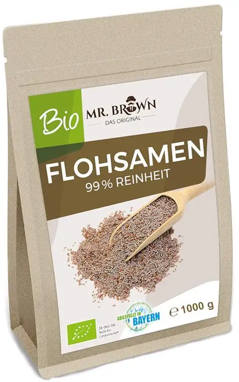 1kg BIO Flohsamen aus Indien, 99% Reinheit