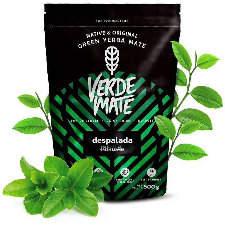 Mate Tee Verde Mate Green Despalada 500g | Verde Mate Green Despalada | Mate Tee aus Brasilien | Hohe Qualität | Stark anregender Mate Tee | Glutenfrei | nicht rauchgetrocknet