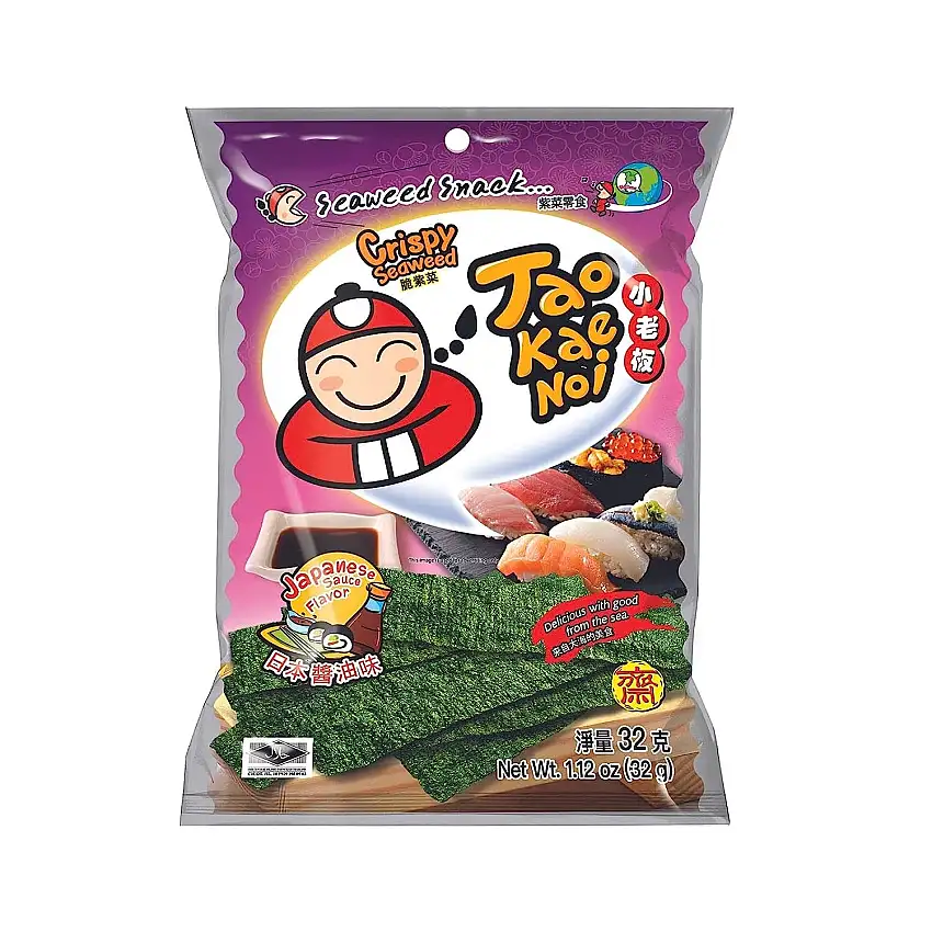 Tao Kae Noi Knusprige Meerespflanze Japanische Sauce Geschmack 32g