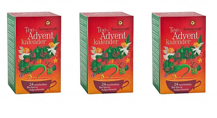 Sonnentor Tee-Adventkalender Edition 2015-2017 bio, Aufgussbeutel 72 Stck, 3er Pack (3 x 38 g)
