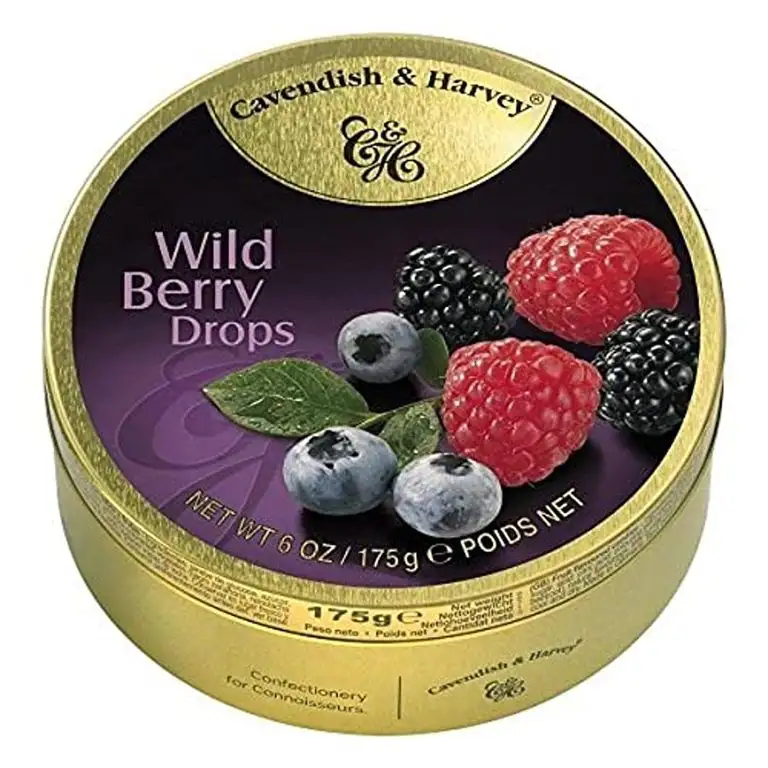 Cavendish & Harvey - Wild Berry Drops - Bonbons, 200g in Metalldose