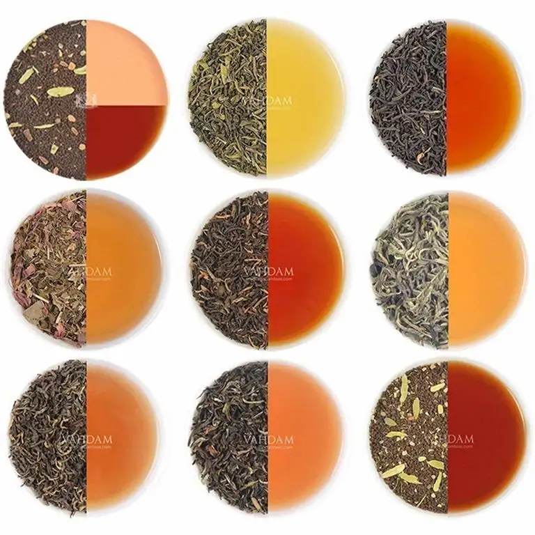 VAHDAM, Assorted Loser Blatt-Tee- 10 TEEES, 50 SERVIEREN - Schwarzer Tee, Grüner Tee, Oolong-Tee, Chai-Tee, Weißer Tee | Tee Probierset | Heißer, vereister Kombucha-Tee | Lose Teeset-Sampler-Geschenk