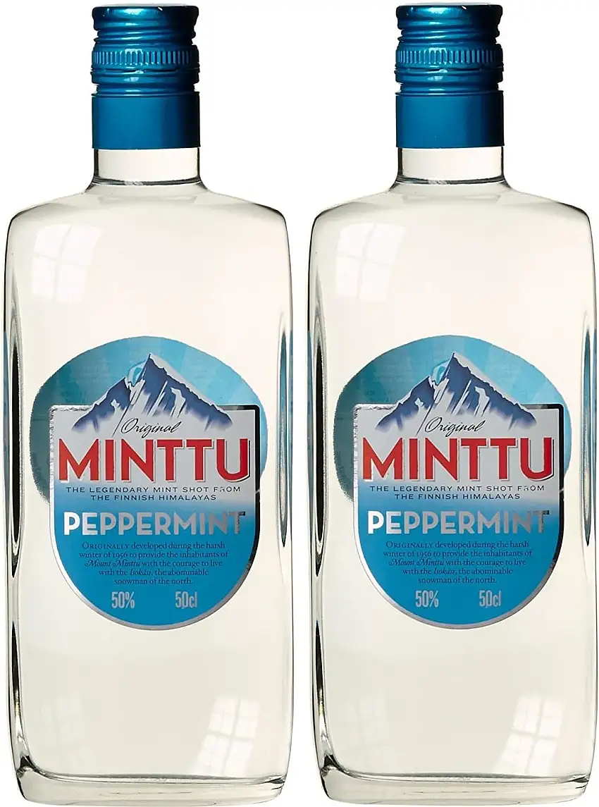 Original Minttu Mint Peppermint Pfefferminz Likör (2 x 0.5 l)