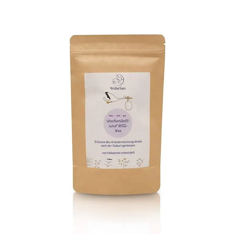 NEUE REZEPTUR - WobeSan Wochenbett- und Stilltee - für die erste Zeit direkt nach der Geburt - erlesene Kräutertee Mischung – von Hebamme entwickelt