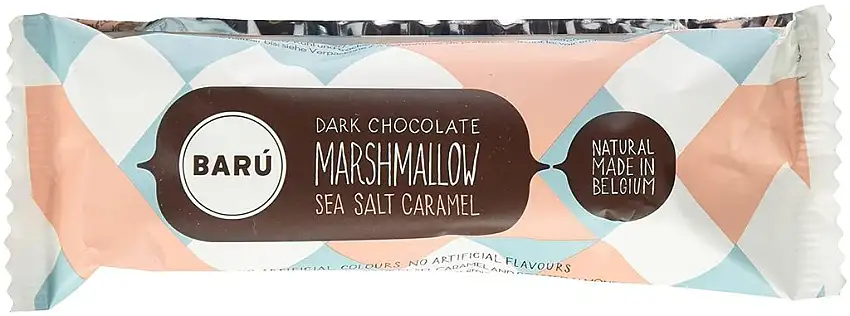 Barú Dark Chocolate Fluffy Marshmallow Bar Nutty Sea Salt Caramel, 6er Pack (6 x 30 g)