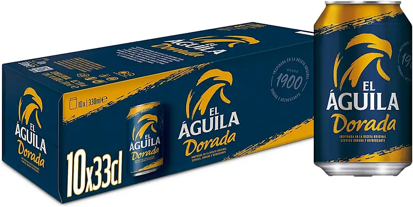 Bier El Aguila 1900 Original 10x33cl (Pack 10 Dosen)