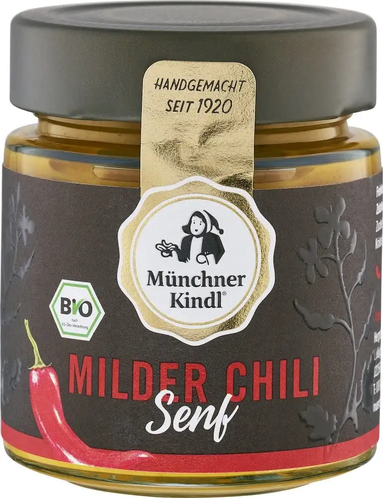 Münchner Kindl Senf Bio Chili Senf (6 x 125 ml)