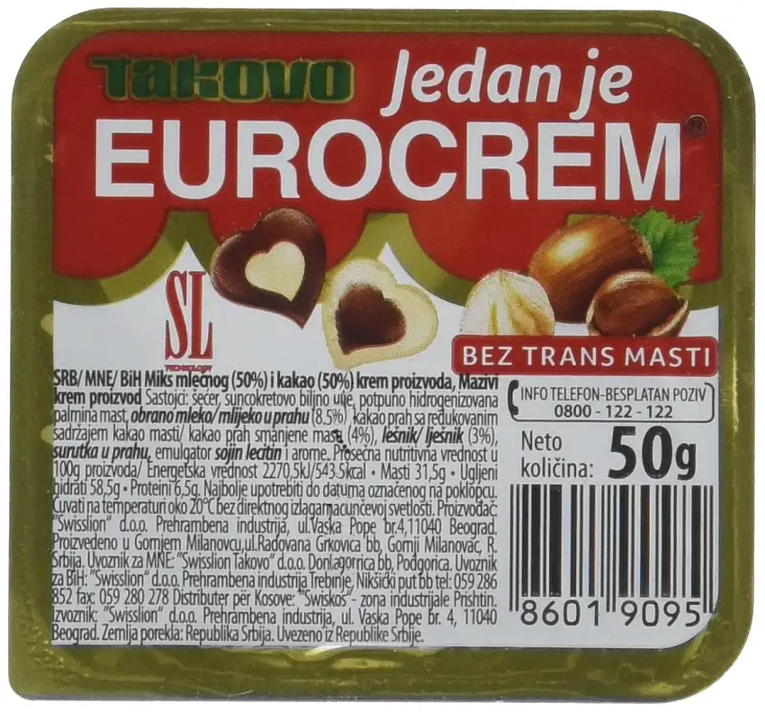 Eurocrem Brotaufstrich Takovo (50 g)