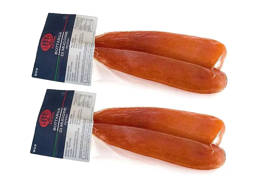 Meeräsche Bottarga Su Tianu Sardu 230g GARANTIS - 2 Packungen mit 100/130g - Handgefertigt in Sardinien, Italien - Kaviar des Mittelmeers - Sardische Handwerksproduktion als Kosher zertifiziert