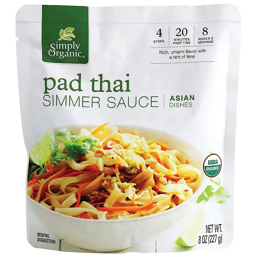 Simply Organic Pad Thai Simmer-Sauce, zertifiziert biologisch, 227 ml