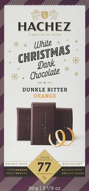 Hachez Flachtafel 77% Dunkle Bitter Orange, 5er Pack (5 x 100 g)