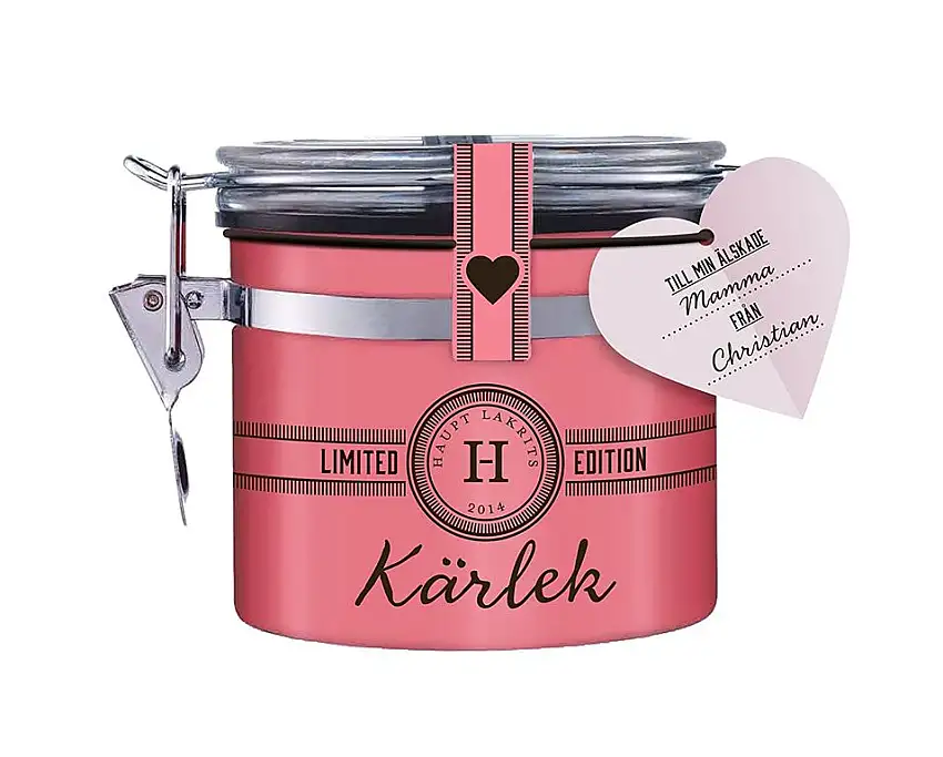 Haupt Lakrits KÄRLEK Lakritzpralinen aus Schweden (Dose 165g)