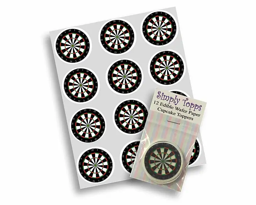 12 Darts Dartscheibe reispapier fee / becher kuchen 40mm cake topper vorschnitt deko