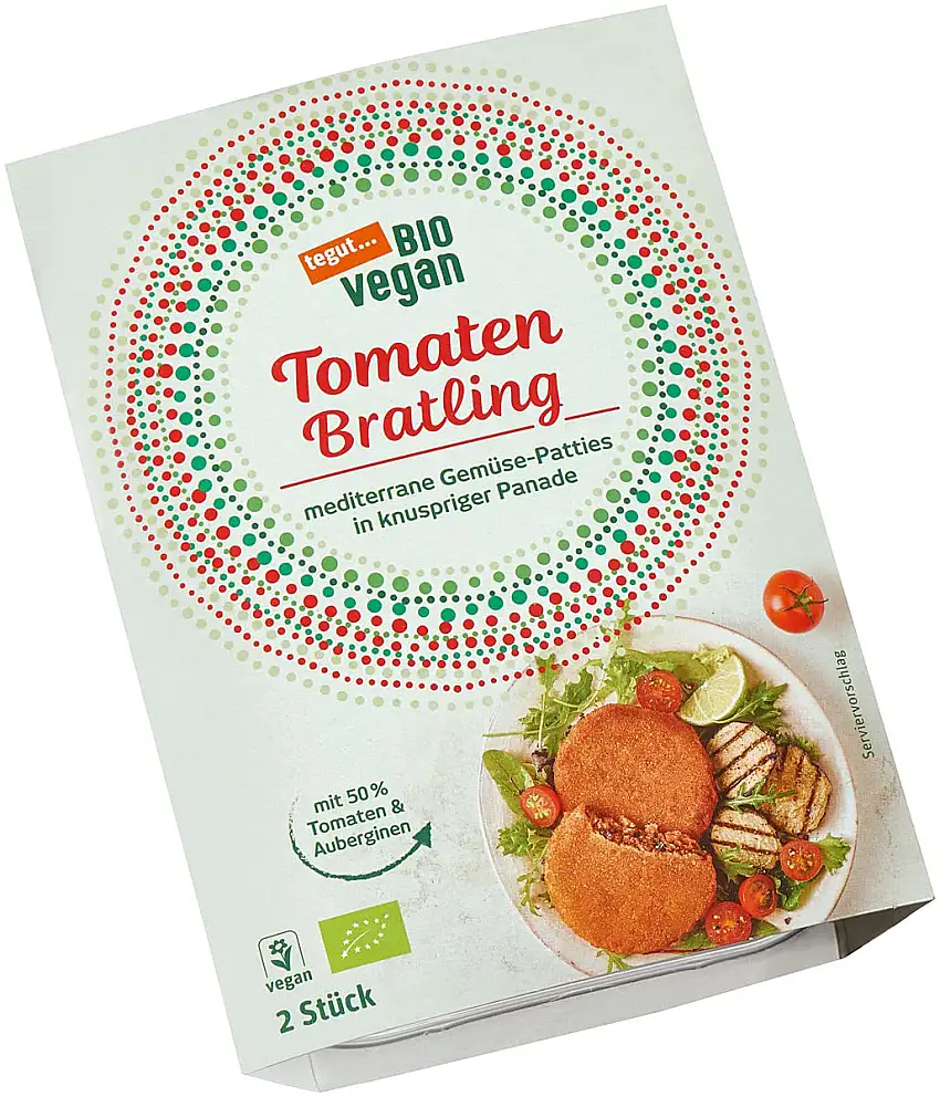 tegut… Bio vegan Tomaten Bratling, 180g (gekühlt)
