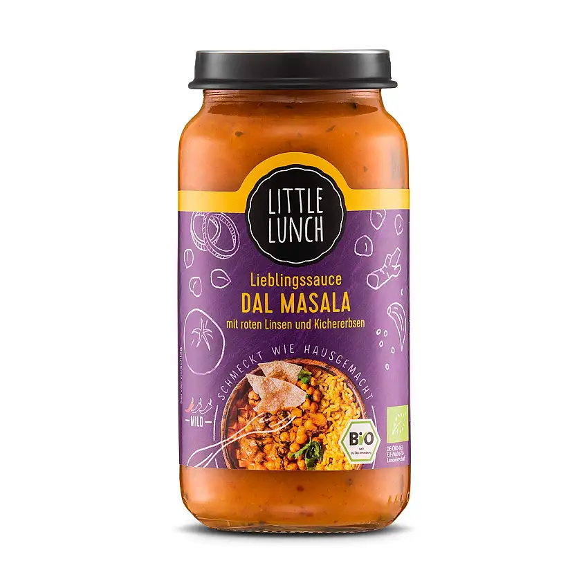Little Lunch Lieblingssauce | Bio Dal Masala | 250g | Vegan | 100% Bio-Qualität | Ohne zugesetzten Zucker | Keine künstlichen Zusätze | Keine Geschmacksverstärker