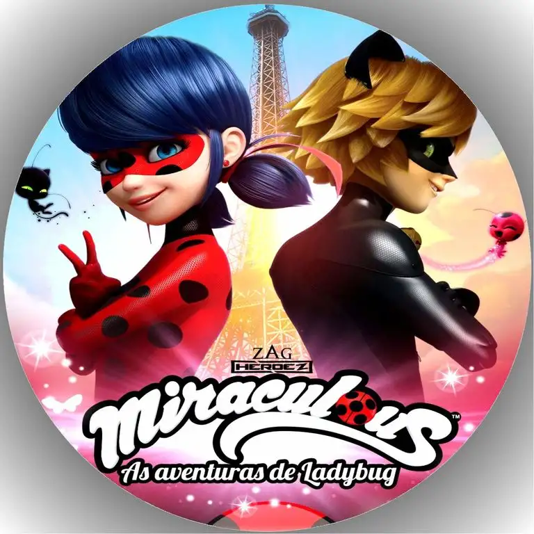 Premium Esspapier Tortenaufleger Tortenbild Geburtstag Miraculous Ladybug T30