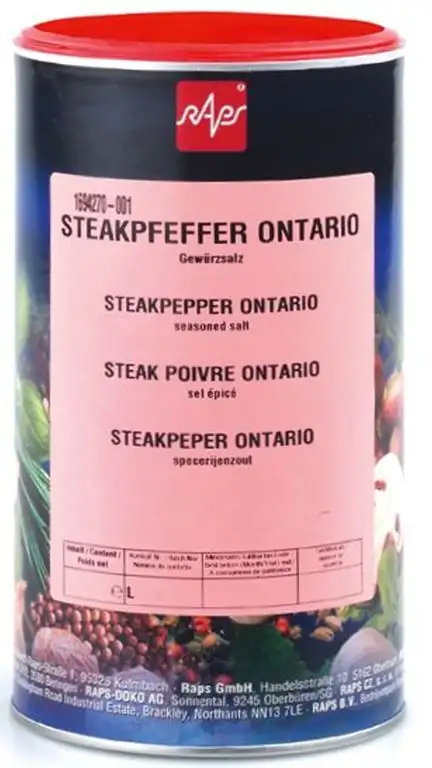 1a Raps Gewürze 1694270-001 STEAKPFEFFER ONTARIO --- Dose 600g