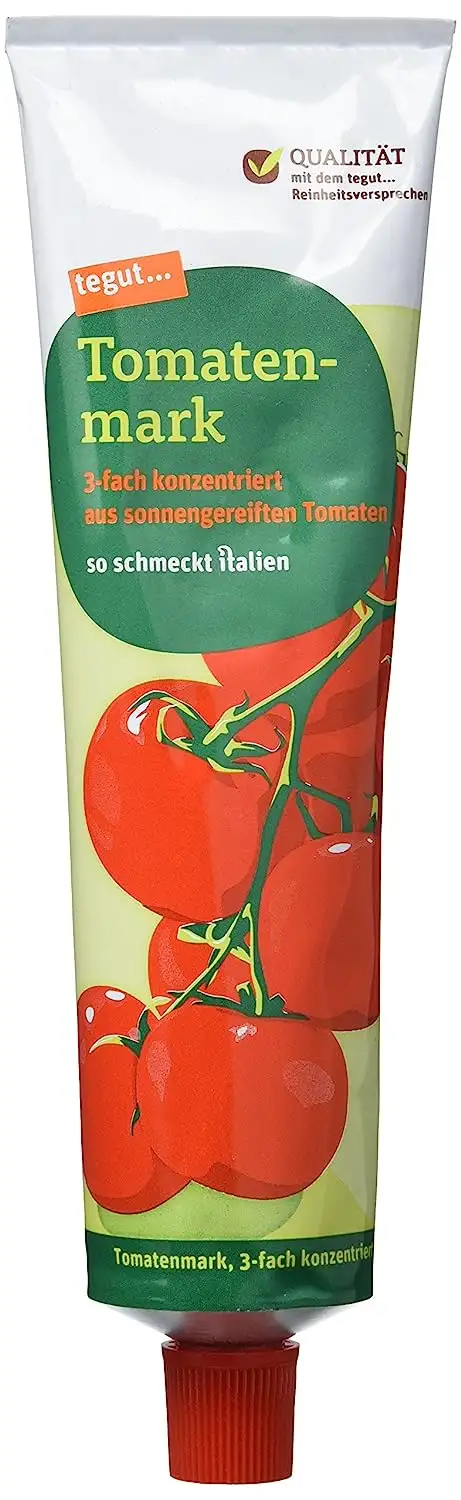 tegut... Tomatenmark – sonnengereifte italienische Tomaten – 3-fach konzentriert, 200g