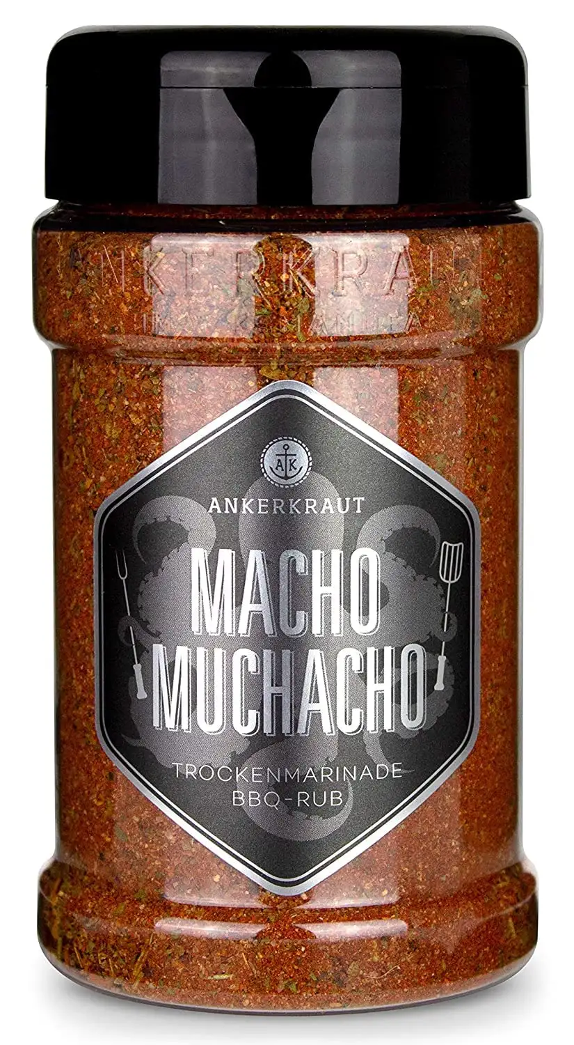 Ankerkraut Macho Muchacho, BBQ Rub für texanische und mexikanische Küche, 200g im Streuer