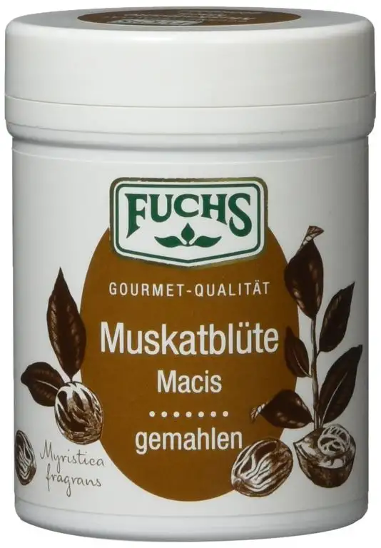 Fuchs Muskatblüte gemahlen Muskat-Gewürz Macis, perfekt als Glühwein- und Kuchengewürz, in praktischer Gewürzdose, 3er Pack (3 x 60 g)