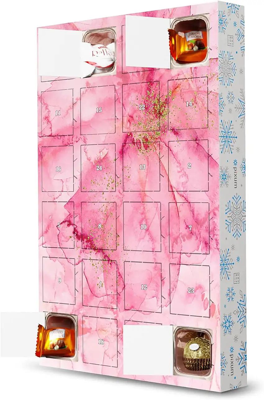 artboxONE Adventskalender mit Pralinen von Ferrero Abstract Watercolor Floral Adventskalender Floral