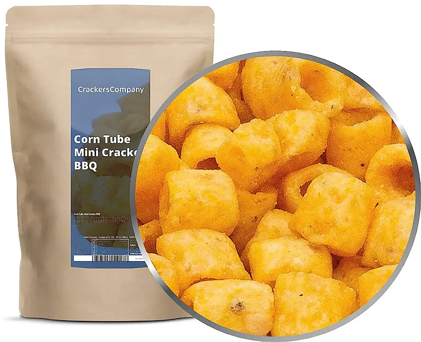 1 x 300g Snack mit leckerem BBQ Raucharoma aus Mais Snack Mischung vegetarisch