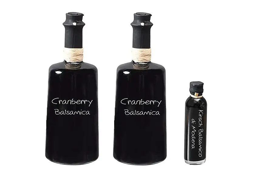 Wajos Cranberry Crema Balsamico 3 % Säure 2x250 ml I Sparset mit Oliv & Co. Kirsch Balsamico di Modena 40ml