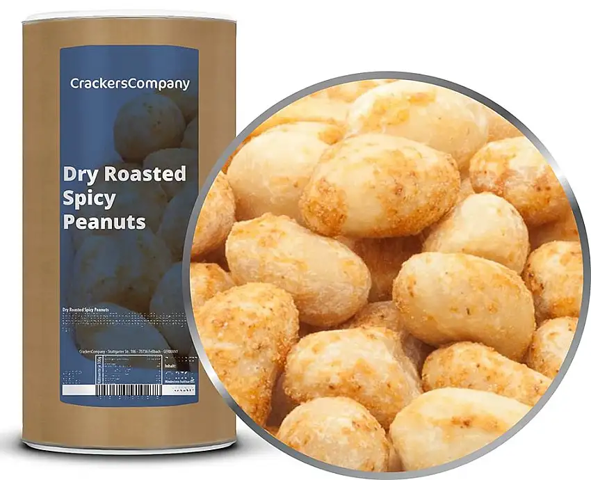 1 x 650g Erdnüsse trocken ohne Öl geröstet gesalzen vegan laktosefrei 24 % Protein aromatisch nussig intensiv im Geschmack
