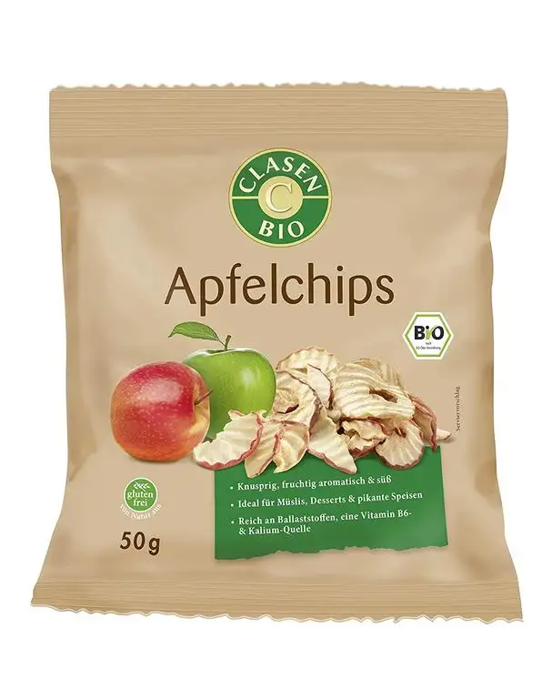 CLASEN BIO Apfelchips natur, ungezuckert 50g